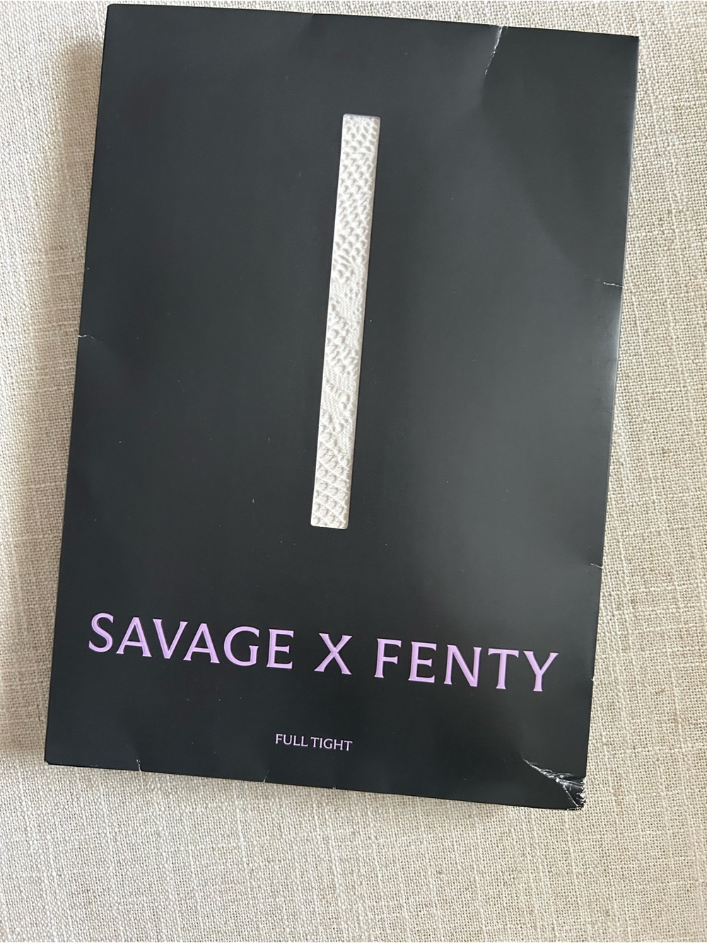 Savage X Fenty Black with Light Purple Logo Hosiery Bridal